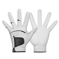 Guante de Golf de Piel de Oveja Cabretta Auténtica para Hombre, con Palma Antideslizante, Cierre de Tirar, Marcador de Pelota y Logotipo Personalizado