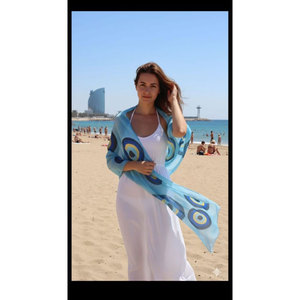 New Collection Fine Wool Hand Painted Stole 70x200cms Premium Quality Elegant Designer Winter Shawl <b>Scarf</b> for Women Soft - Product Image 4