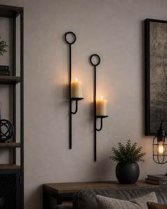 Brass Oval Wall <b>Sconce</b> <b>Candle</b> Holder Durable Home Decoration - Product Image 6