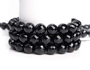 ลูกปัดหินอาเกตสีดำธรรมชาติ เกรดไมโคร เจียระไนทรงกลม สำหรับทำเครื่องประดับ สร้อยข้อมือ สร้อยคอ DIY - Product Image 3