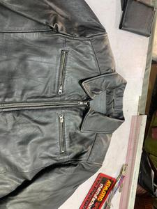 <b>Genuine</b> Leather Jackets Streetwear Winter Jacket Snakeskin Turn Down Collar Front Logo Luxury Fashion Men's Jackets - Product Image 4