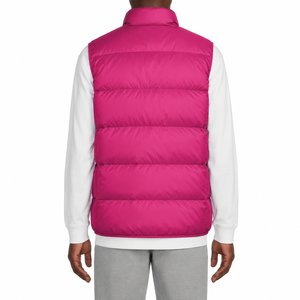<b>Men's</b> Silver Lightweight Down Puffer <b>Vest</b> Stand Collar Zipper Winter Warm Waistcoat - Product Image 5
