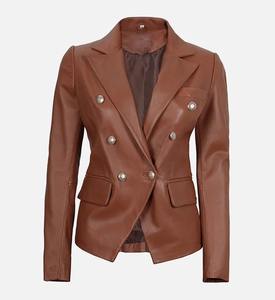 Blazer en cuir pour homme et femme - Veste décontractée à manches longues style costume en cuir pour homme et femme - Product Image 4