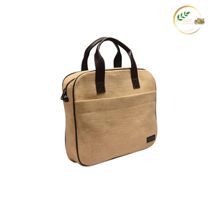 Bolsa de Mensajero para Portátil de Yute Natural con Logotipo Personalizado, Maletín para Portátil de Oficina Ecológico y Duradero - Product Image 2