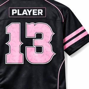 เสื้อฟุตบอลอเมริกันแบบตาข่ายสำหรับผู้ชาย คุณภาพสูง พิมพ์ลายแบบซับลิเมชั่น ผลิตจากโพลีเอสเตอร์ ชุดทีม รับผลิตแบบ OEM จำนวนมาก - Product Image 6