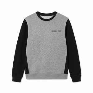 Women's Color <b>Block</b> O-Neck Sweatshirt Regular Fit Cotton Blend Knitted Casual Autumn Wear Black Gray Long Sleeve - Product Image 6