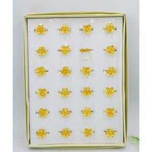 Indien de haute qualité naturel en gros plaqué or bagues pour femmes anneaux réglables bijoux de mariage dubaï anneaux de Offre Spéciale - Product Image 1