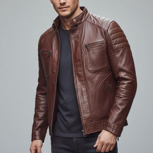 Chaquetas de Invierno de Cuero Genuino a la Moda para Hombre y Mujer, Chaquetas Casuales Elegantes, Prendas Exteriores de Cuero Suave de Primera Calidad, Duraderas - Product Image 2