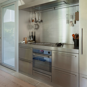 Tùy Chỉnh Cao cấp Sang Trọng 304 Thép Không Gỉ Nhôm Hồ Sơ Composite Bảng Điều Chỉnh Treo Tường Tủ Bếp Đặt Modular Nhà Bếp - Product Image 3
