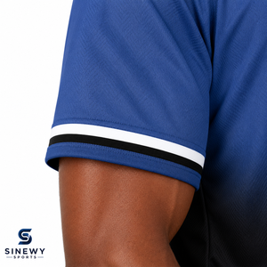 Camiseta de Béisbol para Hombre SINEWY SPORTS, Personalizable con Nombre y Número, Degradado Azul y Negro, Manga Corta, Transpirable y que Absorbe la Humedad - Product Image 5