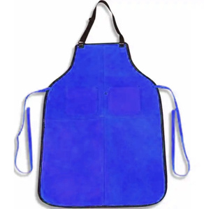 High Quality Heavy-Duty Sleeveless <b>Apron</b> Firefighters Welders Industrial Safety Body Protector Canvas Cowhide Split Leather - Product Image 5
