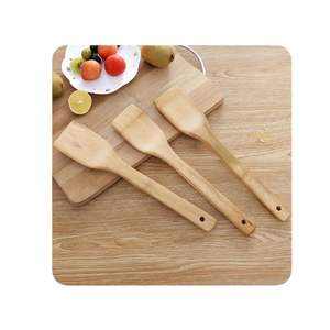 Ensemble d'ustensiles de cuisine en bambou durable, spatule et cuillère en bambou naturel, résistants à la chaleur, pour une cuisine moderne - Product Image 1