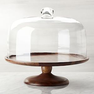 Eco Inspired Wooden <b>Cake</b> <b>Stand</b> With Transparent <b>Glass</b> Lid For Sustainable Dessert Display And Kitchen Use - Product Image 4