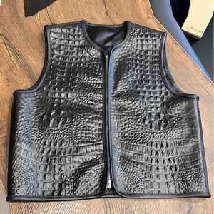 SANCHAL INTERNATIONAL 2026 Breathable Corduroy Men Genuine Vintage Customized Color Summer Safari Leopard Pattern <b>Wool</b> <b>Vest</b> - Product Image 4