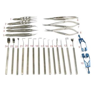 ชุดเครื่องมือผ่าตัดต้อกระจกไมโครซอร์เจอรี่ระดับพรีเมียม ทำจากเหล็กกล้าไร้สนิม สำหรับการผ่าตัดตา ได้รับเครื่องหมาย CE ISO - Product Image 1