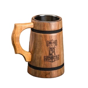 Falak World Export Premium Quality Modern Design Wooden <b>Mug</b> Ceramic Cups for Tea Coffee Wine Beer - Product Image 6