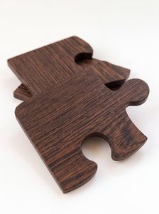 Unique Puzzle Shape Olive Wood <b>Coaster</b> Set Heat Resistant Natural <b>Drink</b> <b>Coasters</b> for Dining Coffee Table Home Decor - Product Image 3