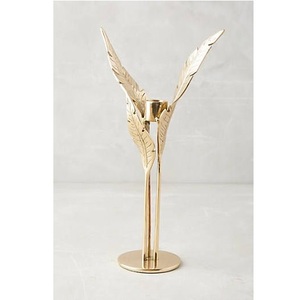 Neoclassical Turned <b>Brass</b> Baluster <b>Candlestick</b> Antique Burnished Gold Taper <b>Holder</b> with Fluted Urn Knop - Product Image 3