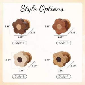 Crochet mural en bois en forme de fleur, support décoratif parfait pour les vestes, les serviettes de cuisine, les accessoires pour cheveux et organisateur mural élégant - Product Image 5