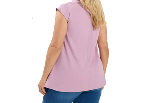 Casual Loose <b>T</b> Shirt with Pockets Premium quality Women's Solid Pink <b>Square</b> Neck Short Sleeve <b>T</b> Shirt Casual Summer Basic Top - Product Image 3