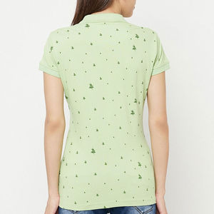เสื้อคลาสสิกสำหรับผู้หญิง ผ้าฝ้ายถัก 100% สีพื้น แขนสั้น ระบายอากาศได้ดี สวมใส่สบาย สไตล์ลำลอง สตรีทแวร์ ดีไซน์สั่งทำได้ - Product Image 2