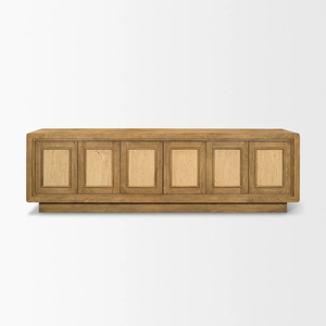 Moderno Mueble para TV de Madera Sólida con Puertas Planas para Almacenamiento en Sala de Estar, Compatible con Televisores de 65 Pulgadas o Más - Product Image 6