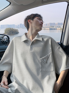 Camisa Casual de Manga Corta para Hombre, Diseño de Moda, Bolsillo Irregular, 100% Algodón Estampado, para Salidas de Verano, Venta al Por Mayor - Product Image 3