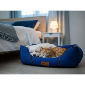 Cuccia per Cani Yommy in Velluto a Coste con Interno in Peluche, Bordi Rialzati, Antiscivolo, Lavabile, Disponibile in 7 Colori e 3 Misure per il Tuo Amico Peloso - Product Image 4