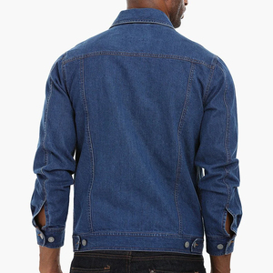 Veste en jean vintage personnalisée pour homme, respirante, lavable, coupe ajustée, 100% polyester denim, prix de gros - Product Image 4