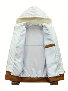 เสื้อแจ็คเก็ตวาร์ซิตี้แบบสั่งทำพิเศษ แฟชั่นคอตั้ง เสื้อแจ็คเก็ตวาร์ซิตี้ผู้ชาย ทรงหลวม แขนลำลอง บริการ OEM ปกติ - Product Image 6