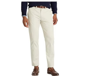 Pantalon décontracté en coton Oxford kaki pour homme, taille mi-haute, coupe droite, infroissable, devant plat avec poches latérales, idéal pour l'automne - Product Image 3