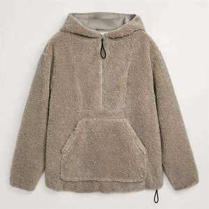 <b>mens</b> <b>sherpa</b> pullover hoodie with cotton <b>fleece</b> construction private label service for independent retailers - Product Image 6