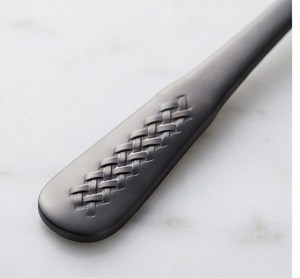 Ensemble de couverts en acier inoxydable noir mat, design minimaliste, passe au lave-vaisselle, pour la restauration et l'usage quotidien - Product Image 3