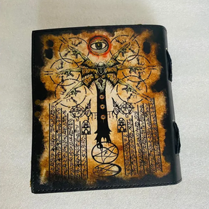 Carnet en cuir personnalisé A6 à spirales avec couverture magnétique, écologique, imprimé noir et blanc, carnet de croquis vintage, cadeau pour étudiants - Product Image 4