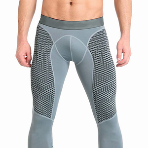 Leggings de Compresión Largos para Hombre, Color Gris, Cintura Elástica, Spandex, Nailon, Diseño Sólido, Ropa Deportiva - Product Image 6