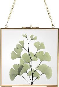 Cadre photo suspendu en verre et métal Hexagon Home Decor pour décoration murale, avec 2 côtés en verre, cadre photo personnalisé - Product Image 2