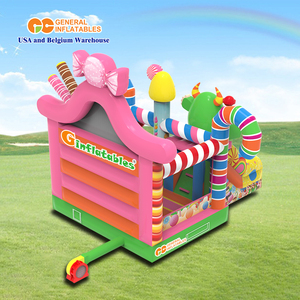 Château gonflable géant personnalisé avec toboggan, pour adultes, en PVC de qualité commerciale, installation facile, grands châteaux - Product Image 4