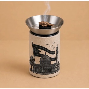 Quemador de Incienso de Acero Inoxidable con Base Cilíndrica con Diseño de Mezquita para Uso Religioso y Aromaterapia en Todas las Estaciones - Product Image 1