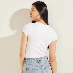 Camiseta Ecológica Personalizable con Estampado de Texto 'Love' para Mujer, Corte Regular, Suave, 100% Algodón, Manga Corta, Informal, Primavera - Product Image 4