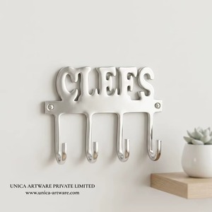 Clees Stainless Steel <b>Wall</b> <b>Hook</b> <b>Rack</b> Modern Handmade Key Holder Coat <b>Hook</b> Organizer Decorative <b>Wall</b> Mounted Home Entryway <b>Hooks</b> - Product Image 5