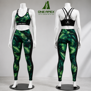 Conjunto Deportivo para Mujer con Estampado Tropical, Bra Deportivo y Leggings de Cintura Alta para Yoga, Gimnasio, Fitness y Entrenamiento - Product Image 5