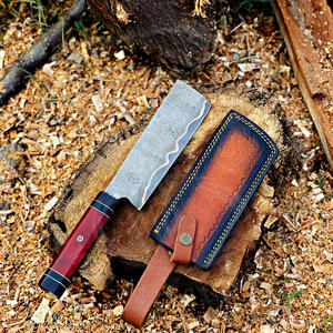 Couteaux de cuisine et accessoires de haute qualité, couteau de chasse et de camping en acier Damas cuivré, manche en bois, couteau de chef de cuisine, couteau d'extérieur - Product Image 1