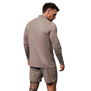 <b>Mens</b> Premium Funnel Neck Sports <b>Pullover</b> Long Sleeve Workout Training Top Breathable Fitness Running Activewear Wear - Product Image 5
