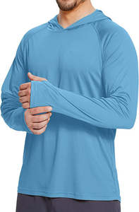 Camiseta de Pesca con Capucha de Manga Larga para Hombre, Diseño de Camuflaje Personalizado, 100% Poliéster, Secado Rápido, Protección UV UPF50+, Más Vendida - Product Image 5