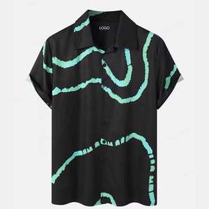 ชุดเซ็ตเสื้อเชิ้ตแขนสั้นติดกระดุมและกางเกงขาสั้นผ้าฝ้ายพรีเมียมสำหรับผู้ชาย ชุดลำลองเข้าชุดกัน เหมาะสำหรับวันหยุดพักผ่อนฤดูร้อน - Product Image 2