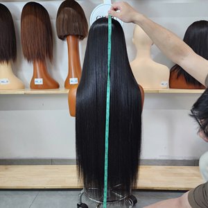 Gugu Hair Virgin 100% Vietnamese Human Hair <b>Long</b> Bone Straight Smooth Glueless Lace Front Brown 250gr Natural Color <b>Wig</b> - Product Image 5