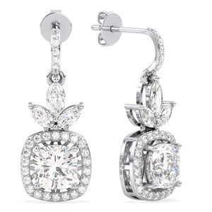 REYES – boucles d'oreilles personnalisées en argent Sterling 925, Moissanite, haute qualité, cadeaux de fiançailles et de mariage personnalisés, bijoux fins pour femmes - Product Image 3