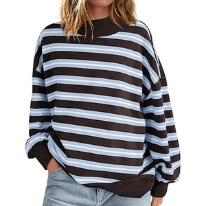 Women Turtleneck Pullover Heavyweight Cotton Lined Fleece Sweatshirt - Product Image 1
