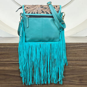 New Luxury Designer Tooled Cowhide Leather <b>Crossbody</b> Handbag <b>for</b> Women's Lady Famous Brand Portable Floral Pattern Shoulder <b>Bag</b> - Product Image 5