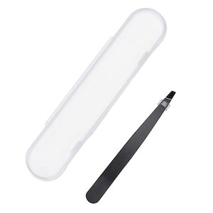 Kit de Pinzas para Pestañas de Acero Inoxidable Alemán MARI Instruments, Punta Suave y Duradera, Color Personalizado, Logotipo, Punta Inclinada con Recubrimiento de Papel Negro - Product Image 1